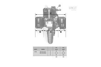 COPPIA di BORSE ATLAS ALLUMINIO 47L+41L + TELAIO UNIT GARAGE per KTM ADVENTURE 790 / 890