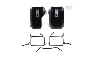 PAIRE DE SACOCHES ATLAS ALUMINIUM 47L+41L + CADRE GARAGE UNIT pour YAMAHA TENERE 700 / WORLD RAID