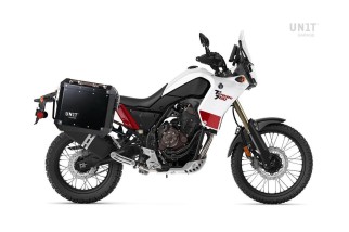 PAIRE DE SACOCHES ATLAS ALUMINIUM 47L+41L + CADRE GARAGE UNIT pour YAMAHA TENERE 700 / WORLD RAID