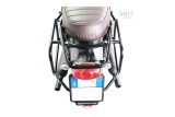 PAIR OF ATLAS ALUMINUM BAGS 47L+47L + UNIT GARAGE FRAME for TRIUMPH BONNEVILLE T120 2016-2024
