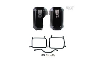 COPPIA di BORSE ATLAS ALLUMINIO 40L+34L + TELAIO UNIT GARAGE per HD PAN AMERICA 1250