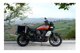 COPPIA di BORSE ATLAS ALLUMINIO 40L+34L + TELAIO UNIT GARAGE per HD PAN AMERICA 1250