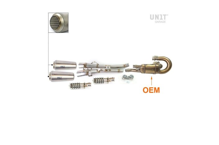 sistema di scarico terminale più frangifiamma unit garage per TRIUMPH SCRAMBLER 1200 XC / XE 2019-2024