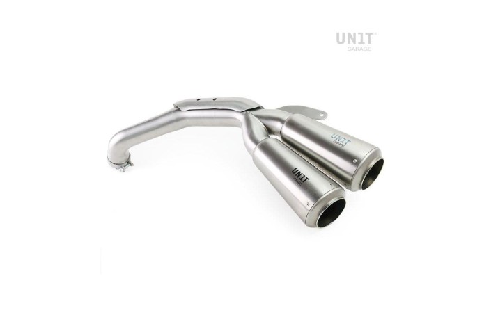 sistema di scarico doppio in titanio unit garage per MOTO GUZZI V85 TT 2019-2024