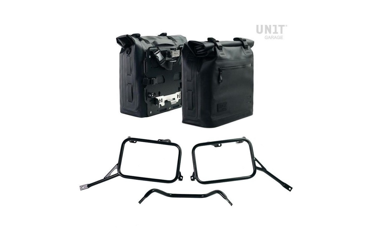 KHALI SIDE BAGS 35L - 45L + PLATES/FRAME R80G/S EBASIC UNIT GARAGE for BMW R 80 GS