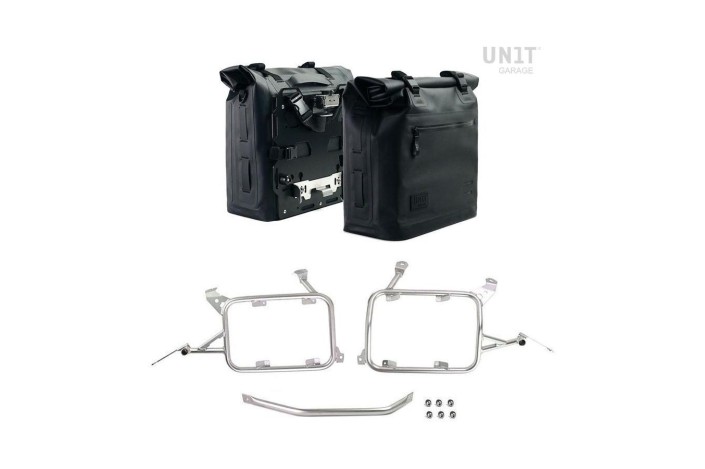KHALI SIDE BAGS 35L - 45L + PLATES/FRAME UNIT GARAGE for BMW R 1200 GS / ADV
