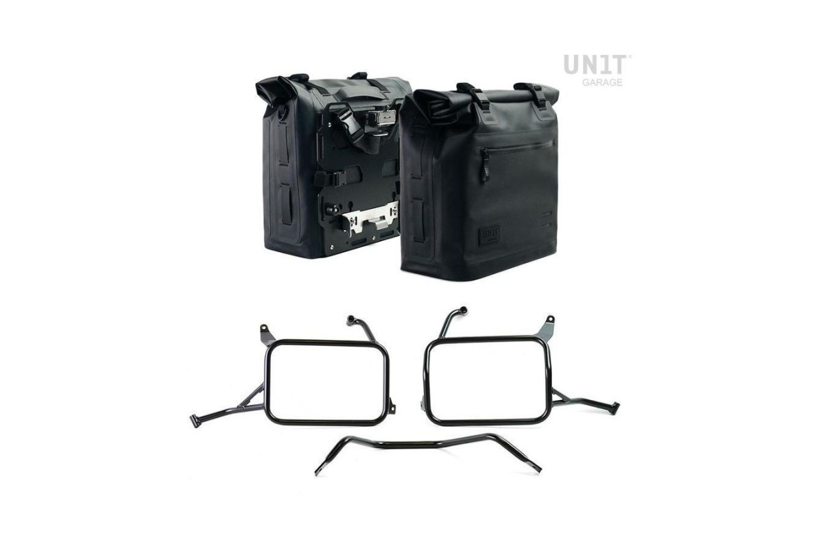 BORSE LATERALI KHALI 35L - 45L/PIASTRE/TELAIO UNIT GARAGE per YAMAHA TENERE 700 / WORLD RAID