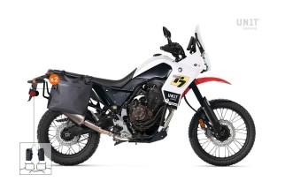 BORSE LATERALI KHALI 35L - 45L/PIASTRE/TELAIO UNIT GARAGE per YAMAHA TENERE 700 / WORLD RAID