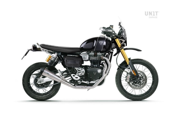 sistema di scarico basso UNIT GARAGE per TRIUMPH SCRAMBLER 1200 XC / XE 2019-2024