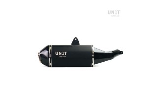 sistema di scarico nero in titanio con cover in carbonio UNIT GARAGE per HD PAN AMERICA 1250