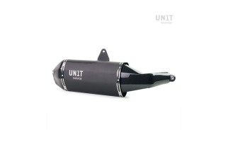 sistema di scarico nero in titanio con cover in carbonio UNIT GARAGE per HD PAN AMERICA 1250