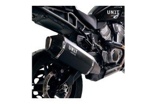 black titanium exhaust system unit garage 3300_BL HD PAN AMERICA 1250