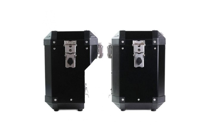 PAIRE DE SACOCHES ALUMINIUM ATLAS 47L+41L UNIT GARAGE AL2C_BL pour BMW R 1300 GS 2023-2025