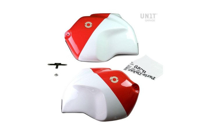 TANK COVER ALPINEWHITE/RED UNIT GARAGE 1201WRR04_07 BMW R 1200 GS / ADV 2004-2007