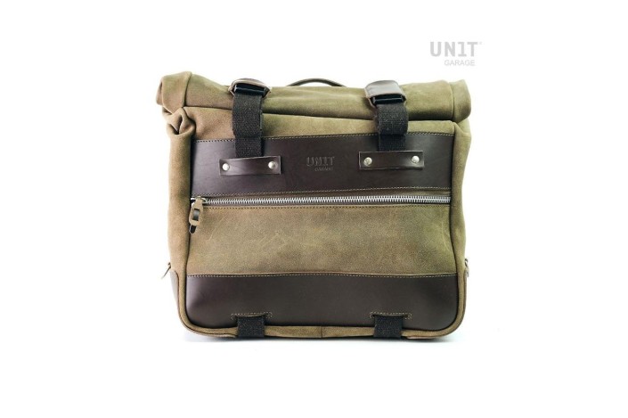 BORSA LATERALE CULT CUOIO 40L - 50L e PIASTRA ALLUMINIO UNIT GARAGE U204MG+A15 per BMW R 80 GS