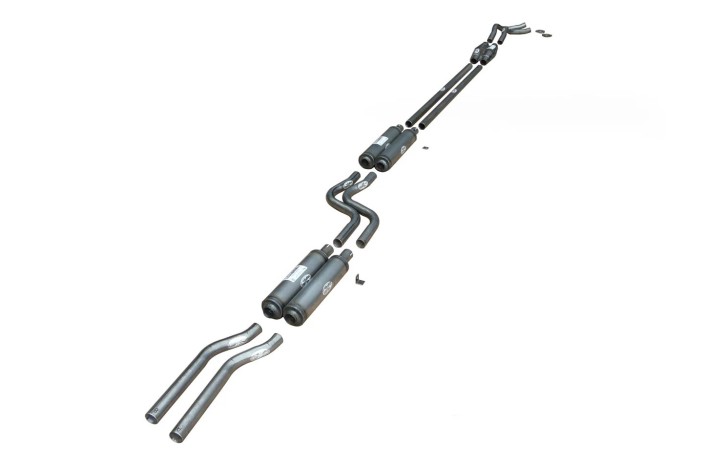 Sistema di scarico doppio in acciaio inox quick silver AR001 per Alfa Romeo 1900 Ti e Super Sprint 1953-1959