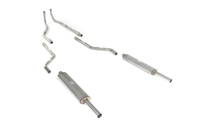 Sistema di scarico doppio in acciaio inox quick silver AS003 per Aston Martin DB Mk3 1957-1959