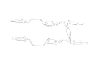 sistema di scarico in acciaio inox quick silver MT019 Maserati Kyalami 1975-1983