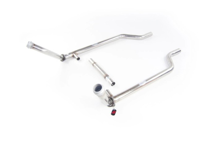 Tubi anteriori in acciaio inox quick silver MZ041 Mercedes 350 SL, SLC (W107) 1971-1980