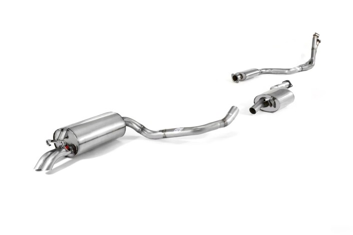 sistema di scarico in acciaio inox quick silver MZ102 Mercedes 190 E 2.3 16V W201 1984-1988