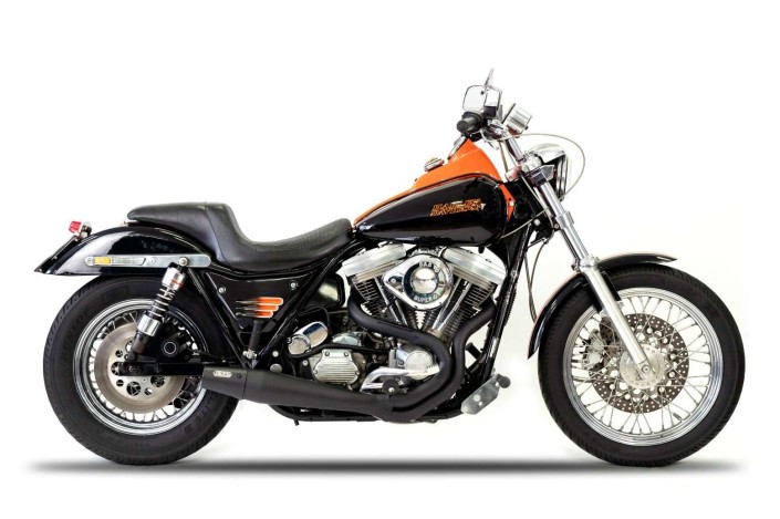 sistema di scarico completo nero RedThunder HD1009400BBB Harley Davidson FXR