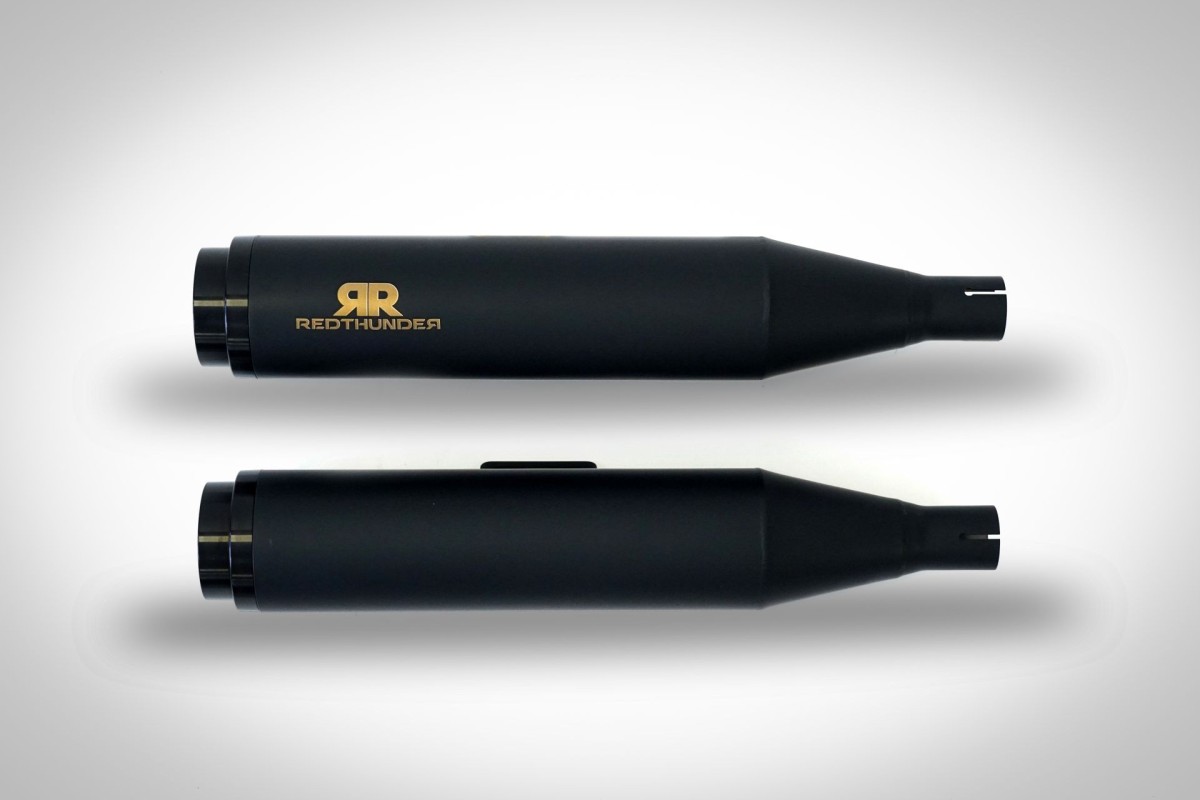 sistema di scarico terminale nero Euro5 redthunder HD3508040BBA
