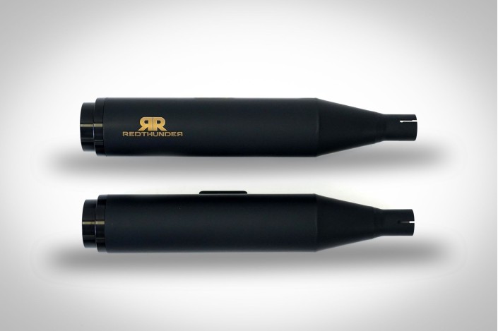 sistema di scarico racing nero redthunder HD2309440BBA Harley Davidson Softail M8 dal 2018