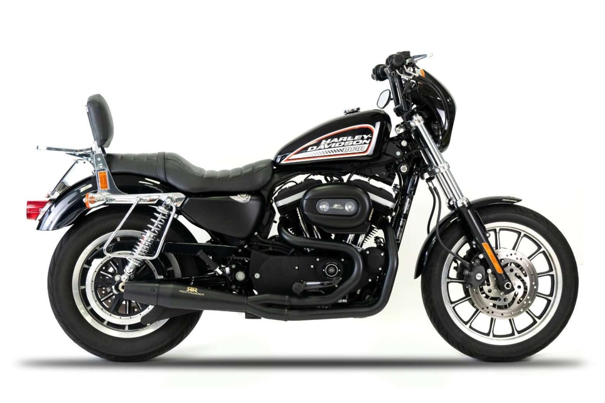 sistema di scarico completo nero redthunder HD1109400BBB Harley Davidson Sportster M.Y. 2004-2020
