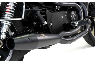 sistema di scarico completo nero redthunder HD1109400BBB Harley Davidson Sportster M.Y. 2004-2020