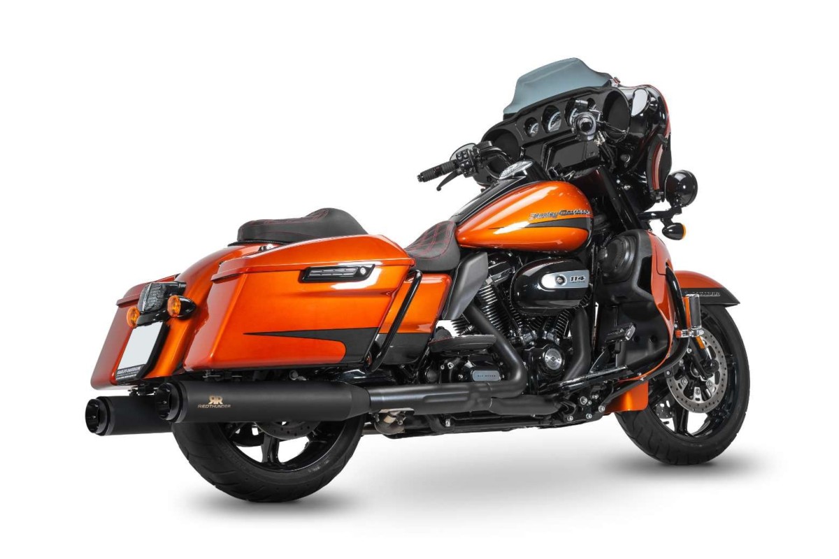 sistema di scarichi terminali racing neri redthunder HD1809440BBB Harley Davidson Touring 2009-2016