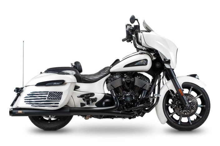 sistema di scarichi neri E5 redthunder HD2808040BBB Indian Touring / Bagger M.Y. dal 2021