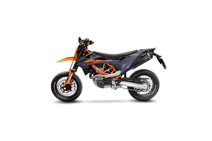 sistema di scarico terminale nero leovince 14072U per KTM 690 SMC R 2019 - 2024