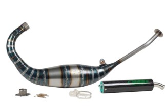 Sistema di scarico JOLLYMOTO a 2 tempi con silenziatore in carbonio JA0107S-BCF APRILIA RS125 TUONO 1995-2012
