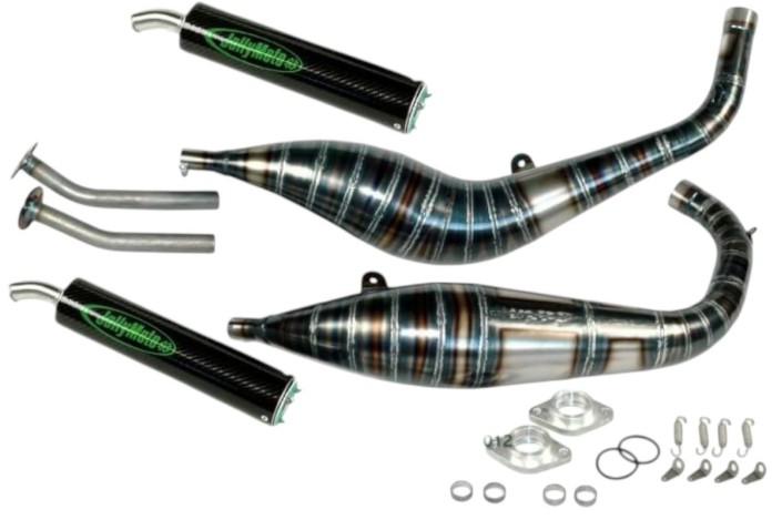 marmitte scarichi race jollymoto ja0120ss-bcf aprilia rs 250 silenziatore carbonio