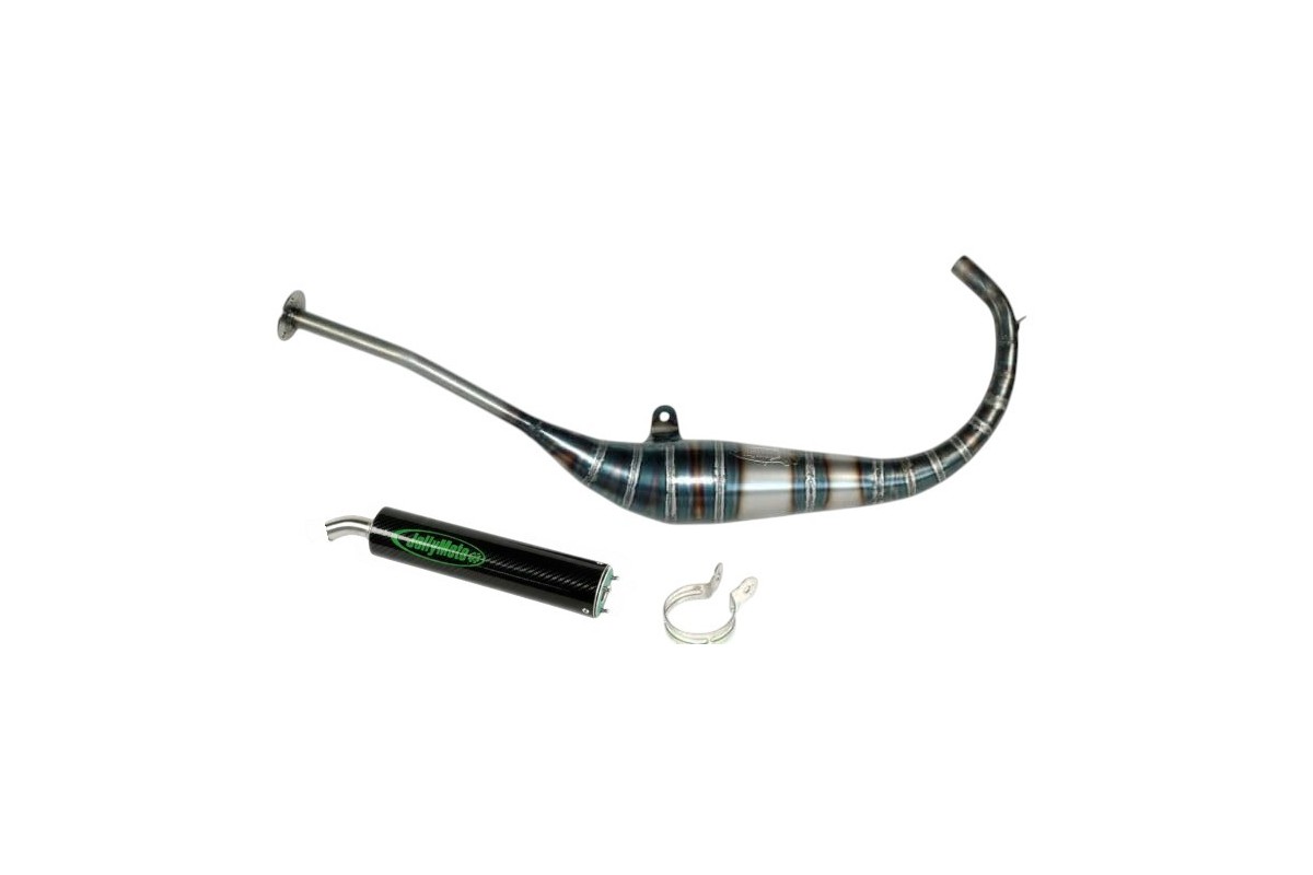 Sistema di scarico JOLLYMOTO a 2 tempi con silenziatore in carbonio 0116 APRILIA RS86
