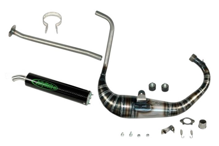 marmitta scarico jollymoto jd0324s-bcf gilera gpr 50 silenziatore carbonio