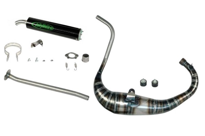 marmitta scarico jollymoto JD0325S-BCF gilera gpr 80 silenziatore carbonio