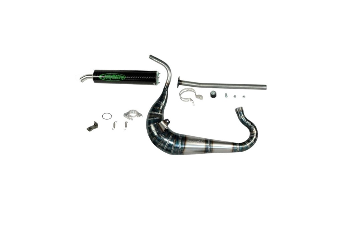 marmitta scarico jollymoto JD0323S-BCF derbi gpr 125 silenziatore carbonio