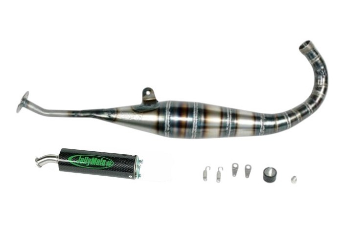 marmitta scarico jollymoto jh0401s-bcf honda mb 50 silenziatore carbonio