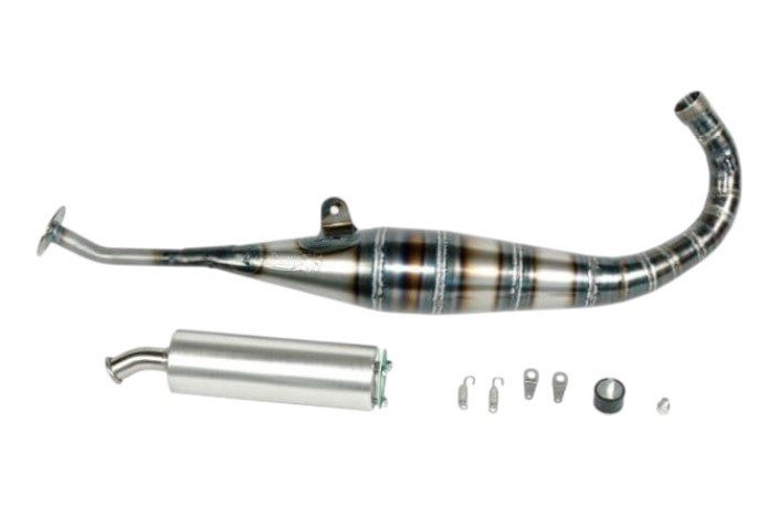 marmitta scarico jollymoto jh0405-5s-lss honda mb5 70cc silenziatore alluminio