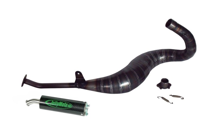 marmitta scarico jollymoto JH0409-8S-BCF honda mb8 125cc silenziatore carbonio