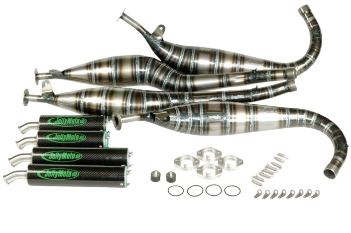 marmitte scarichi jollymoto js0600ss-bcf suzuki rg 500 silenziatori carbonio