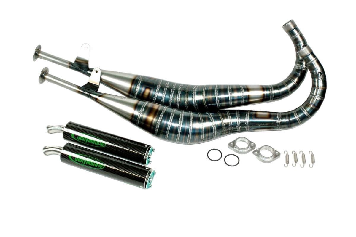 marmitte scarichi jollymoto race jy0707pss-bcf yamaha rz 350 ypvs silenz. carbonio