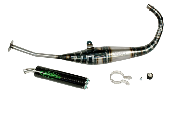 marmitta scarico jollymoto jy0711s-bcf yamaha tzr 80 silenziatore carbonio