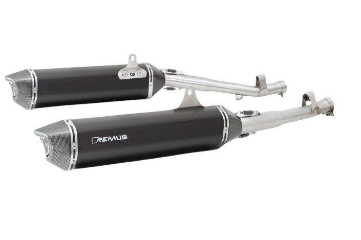 Sistema di scarico terminale in acciaio inox nero Remus 0564782 089917LR Black Hawk per BMW K 1600 GTL 2017