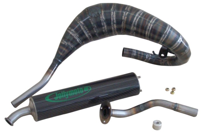 marmitta scarico jollymoto jm0542-bcf hm cre 80cc silenziatore carbonio