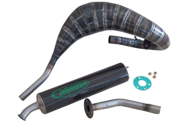 marmitta scarico jollymoto jm0543-02-03-bcf hm cre 85cc silenziatore carbonio