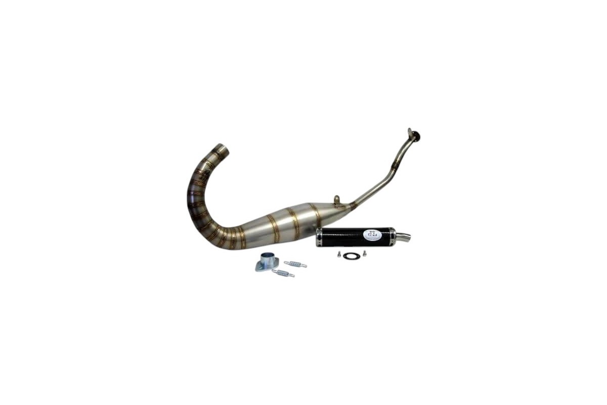 marmitta scarico jl ca152s-bcf-r aprilia rs 125 silenziatore carbonio-race cap