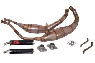 marmitte scarichi jl ca155ss-bcf-r aprilia rs 250 silenziatori carbonio race-cap