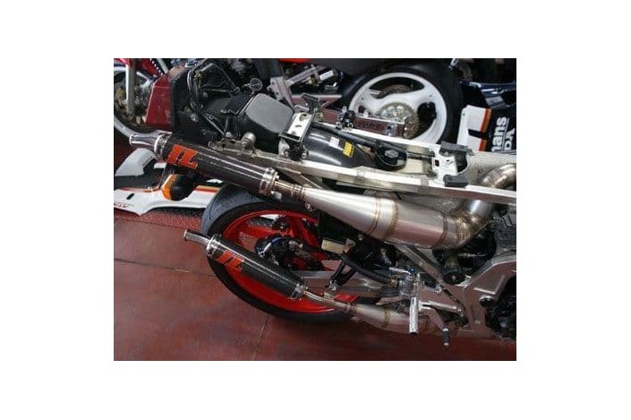 marmitte jl ch162ss-lss-r honda ns 250 f/r silenz. inox leggero-race cap
